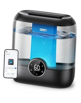  Smart Humidifiers for Bedroom, 6L Top Fill Supersized Cool Mist Black - Image 1 of 4