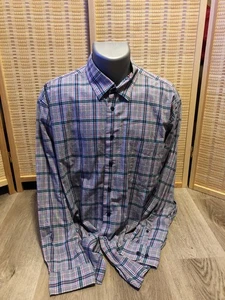 Camisa Alan River Para Hombre Abotonada Manga Larga Colorida Rayas XL Algodón H517 - Imagen 1 de 9
