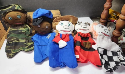 SUPER SET OF RHODE ISLAND NOVELTY CHARACTER PUPPETS POLICE FARMER MILITARY ETC - Image 1 of 2