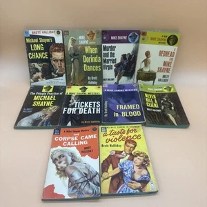 Mike Shayne Mystery Book Lot of 10 Vintage 50s-70s Brett Halliday C - Picture 1 of 8