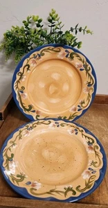 Pfaltzgraff TUSCANY FLORAL Dinner Plates 10½" Set of 2 Retired Pattern READ  - Picture 1 of 5