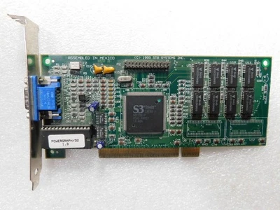 STB POWERGRAPH 32 S3 TRIO32 2MB PCI VGA VIDEO GRAPHICS CARD ADAPTER 210-0183-001 - Image 1 of 3