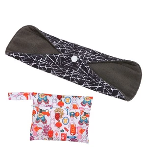 2pcs Women Sanitary Pad Washable Reusable Bamboo Carbon Fiber Feminine Menst 3CS - Picture 1 of 12