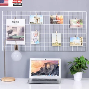 Wire Wall Grid Panel, Wire Photo Hanging Display and Wall Storage Organizer, 10 - Picture 1 of 5