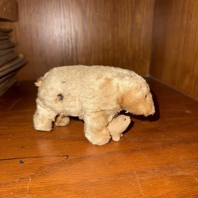 OSO POLAR AÑOS 50 Japón juguete de hojalata 5 1/2" JUGUETE DE HOJALATA DE CUERDA, usado Foto 1 de 4