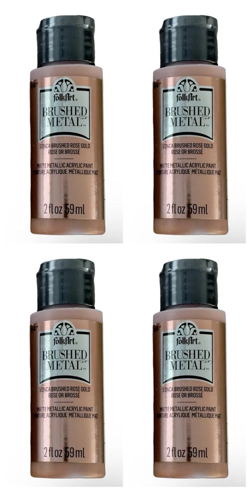 Pintura artesanal acrílica metálica mate oro rosa metal cepillado LOTE A GRANEL 8 OZ Foto 1 de 1