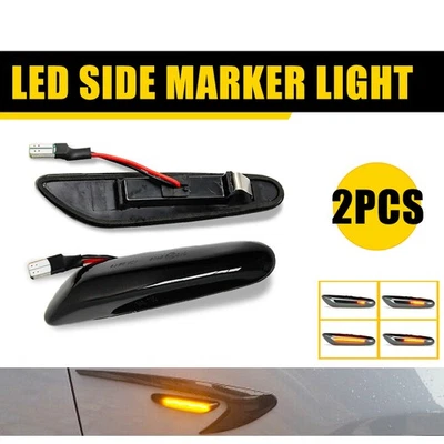 Marcador LED ahumado guardabarros lateral dinámico luz de giro ajuste BMW X3 E83 2004-2010 Foto 1 de 4