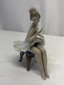 Figura Niña Ballet Recital Lladro 01005496 Bailarina Sin Caja - Imagen 1 de 6