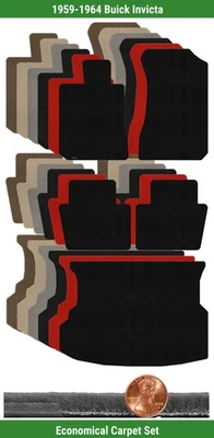Специальный Velourtex ковер коврик комплект для 1959-1964 Buick Invicta (5 штук) #2KC - Изображение 1 из 4