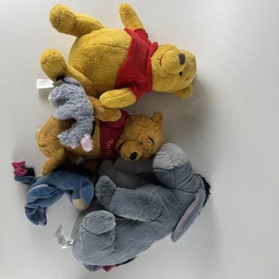 Disney Winnie the Pooh Eeyore Plush Lot Large Medium Small Classic Stuffed Toy S - Image 1 of 4