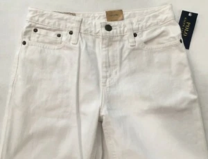 Polo Ralph Lauren Boy's Slim Fit Jeans Hudson White 5 Pocket Size 20 NWT - Picture 1 of 7