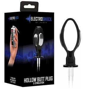 E-Stim Hollow Butt Plug ELECTROSHOCK anal plug elettro stimolazione + comando - Foto 1 di 6