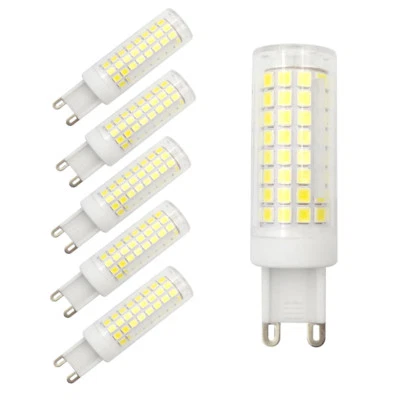 6pcs G9 Base Led Light Bulb 102-2835SMD LED 9W 110V 120V Ceramics Light White H - Image 1 of 4