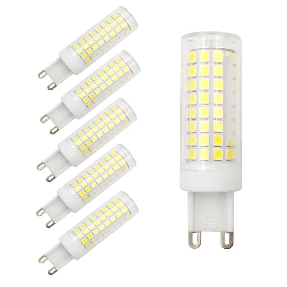 6pcs G9 Base Led Light Bulb 102-2835SMD LED 9W 110V 120V Ceramics Light White H - Image 1 of 4