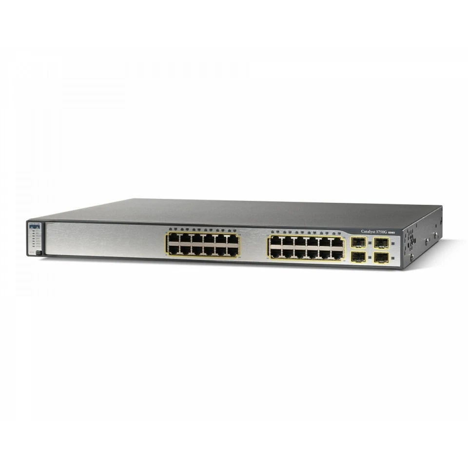 ⭐ CISCO WS-C3750G-24TS-S1U -E 24x10/100/1000 Gigabit 4xSFP IPServices + CCNA - Image 1 of 1