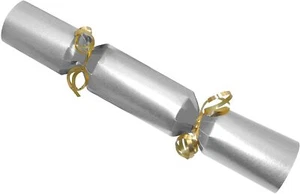 25 Wedding crackers kit. Platinum with gold ribbon. - Picture 1 of 2