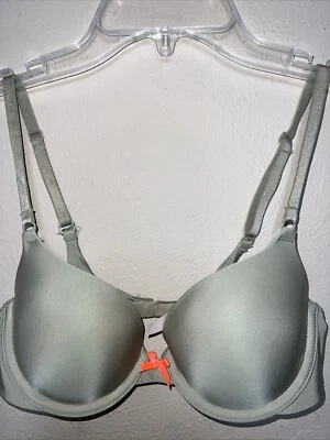 Sujetador Victoria's Secret 32C Gris Tostado Demi Muy Sexy Lazo Encaje VS Foto 1 de 4