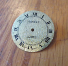 Vintage Geneve Watch Dial Face Gold Tone Roman numerals Apx 29mm Steampunk Art
