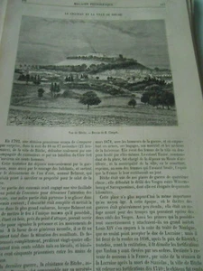 Le Chateau et la Ville de Bitche 1872 Gravure Old Print - Imagen 1 de 1