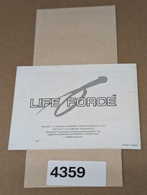 Life Force - Nintendo NES- Manual Only **NO GAME!