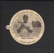 1954 Dixie Lids Baseball Minnie Minoso Aristcrat Brand Chicago White Sox