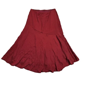 American Eagle Outfitters Red Midi Length A-Line Skirt Side Zip Womens Small NWT - Picture 1 of 9