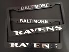 Set of 2 - Baltimore Ravens Car License Plate Frames Black Plastic Auto Parts