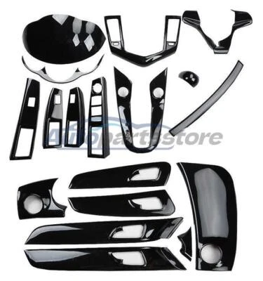 Juego completo de 18 piezas de molduras para Chevrolet Cruze 2010-2015 kit de decoración interior negro Foto 1 de 4