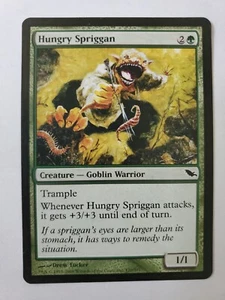 MTG Magic The Gathering Card Hungry Spriggan Creature Goblin Warrior Green Shado - Picture 1 of 2