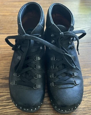 Troentorp Caspar Black Waxy Suede Leather size 37-6.5 US - Изображение 1 из 4