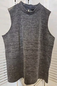 Banana Republic Damengröße XL grau Anzughemd Shell Tab Kragen neu mit Etikett  - Bild 1 von 6
