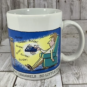 Hallmark So Many Channels So Little Time Coffee Mug Cup Couch Potato Gag Gift - Picture 1 of 11