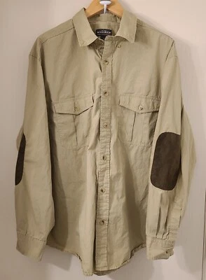 Camisa Woolrich Barley Para Hombres XL Marrón Manga Larga con Parche en los Codos Foto 1 de 4
