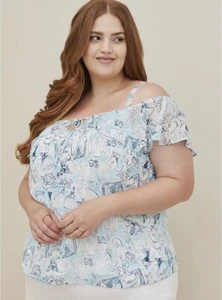 Camisa Top Torrid Disney Cenicienta Manga Acampanada Nueva Con Etiquetas Nueva 2X - Imagen 1 de 5