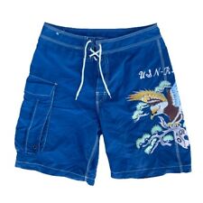 Vintage Polo Ralph Lauren Swim Trunks Shorts Mens Sz 30 Blue Embroidered Eagle
