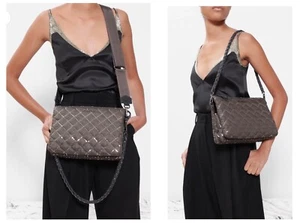 NWT~ Mz Wallace Large Crosby Pippa Quilted Crossbody Shoulder Bag - Magnet Rec - Picture 1 of 23