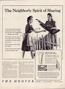 Print Ad Hooever Vacuum Cleaner 1942 Full Page Large Magazine 10.5"x13.5" - Picture 1 of 1