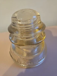 WHITALL TATUM CO. N.1 ISOLATORE FERROVIARIO TRASPARENTE MADE IN USA VINTAGE - Foto 1 di 2