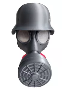 Abdeckkappe Schutzkappe Anhängerkupplung AHK "Gasmaske mit Helm" - Bild 1 von 6