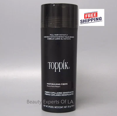 Toppik Hair Building Fibers in Black 55gr / 1.94oz NEW ! FRESH, 100% AUTHENTIC - Image 1 of 4