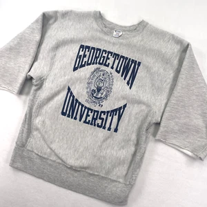 Sudadera De Colección Georgetown Grande Campeón Tejido Inverso Gris EE. UU. 90 **LEER** - Imagen 1 de 18