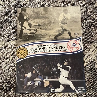 1978 New York Yankees vs Milwaukee Brewers Scorebook Official Magazine UNSCORED - Image 1 of 4