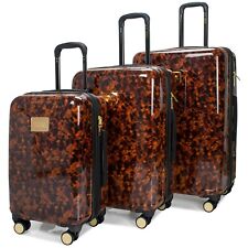 BADGLEY MISCHKA Essence 3 Piece Expandable Luggage Set - Leopard | Tortoise |...