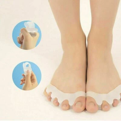 2x Silicone Gel Bunion Corrector Toe Separator Spreader Reduce Discomfort - image 1 of 4