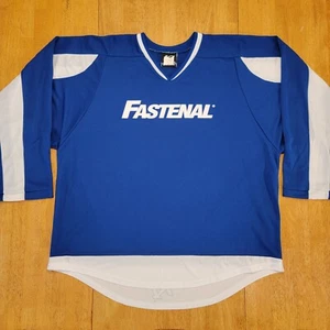 Fastenal Jersey Mens XL K1 Washington NHL Hockey Royal Blue Made in USA NEW - Picture 1 of 21