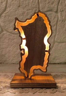 Lampada, Abat Juor in Legno - Artigianale Sardegna - Immagine 1 di 4