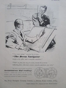 5/1946 PUB DECCA NAVIGATOR NAVIGATIONAL SYSTEM DECOMETER ORIGINAL AD - Imagen 1 de 1