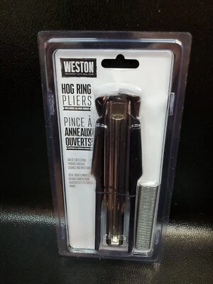 New WESTON HOG RING PLIERS with 50 Hog Rings Meat Bag & Sausage Casings Closer - Image 1 of 2