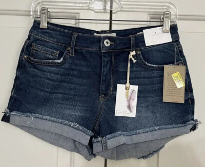 NWT Jessica Simpson size 27 forever rolled blue jean shorts womens - Image 1 of 4