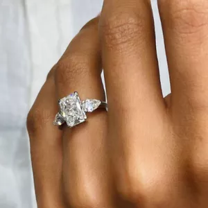 Engagement Ring Radiant Cut 2.14 Ct IGI Lab Grown Diamond Solid 950 Platinum - Picture 1 of 5